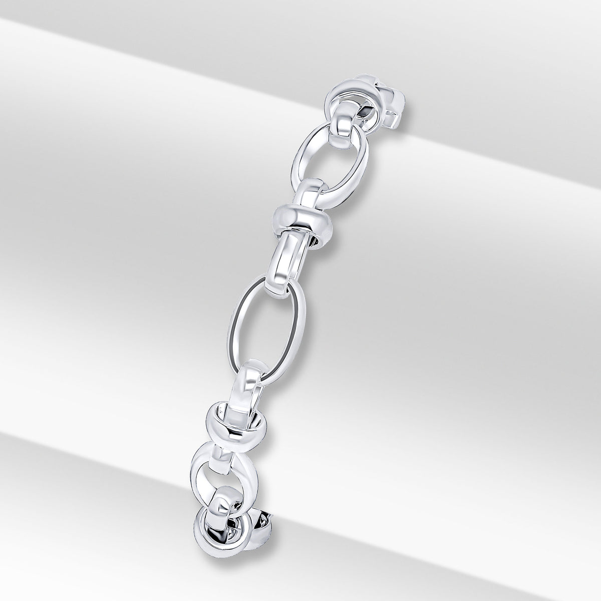 Silver 8.5mm Oval Pinch Bar 8.5"
