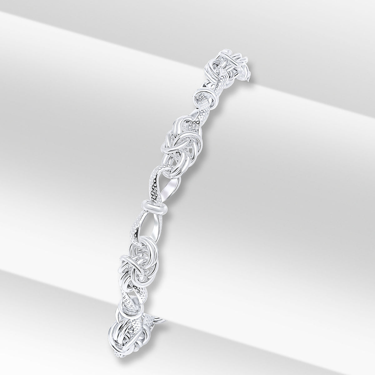 Silver 5.3mm Byzantine Twist 8.5"