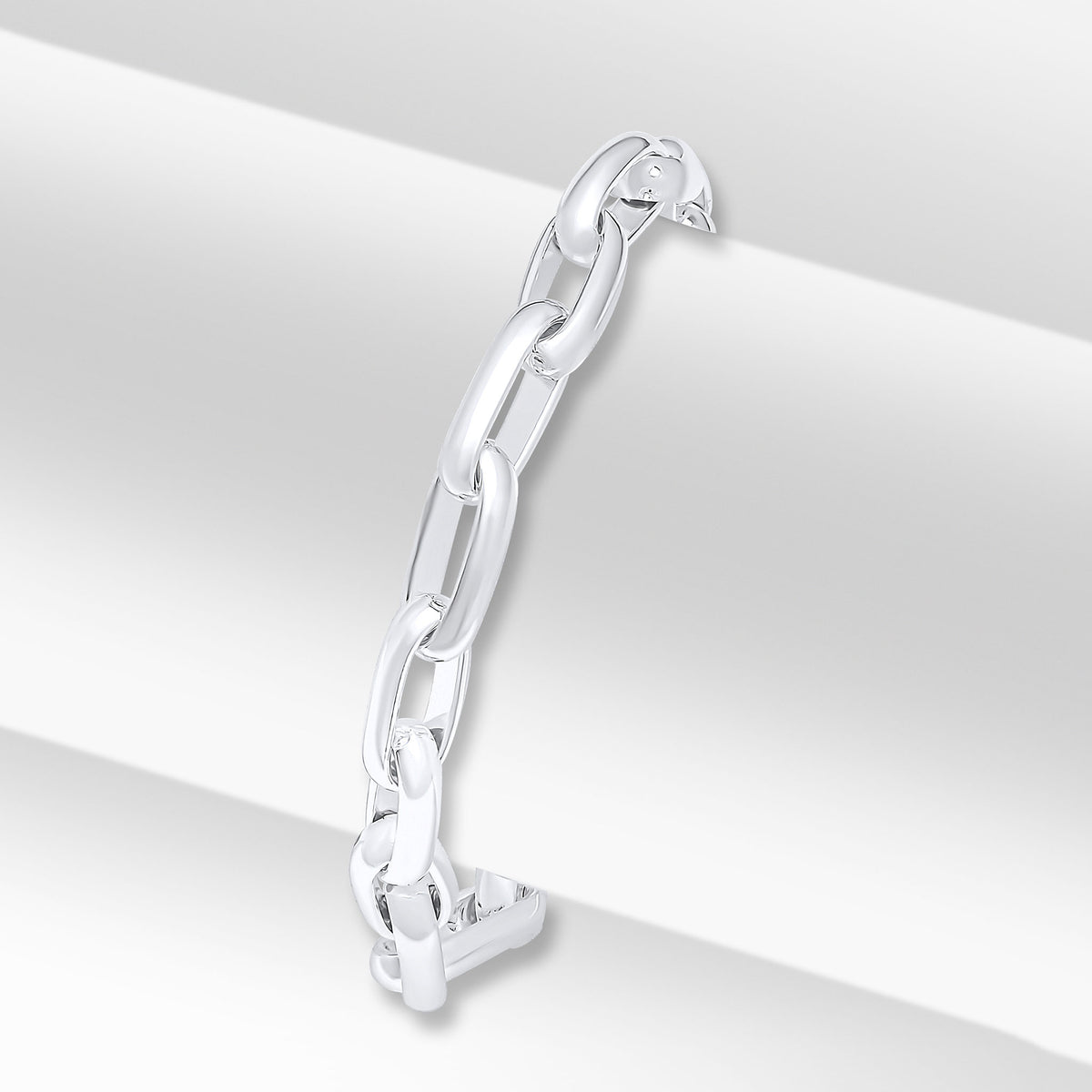 Silver 6.5x14mm Paperlink 8.75" Bolt Ring