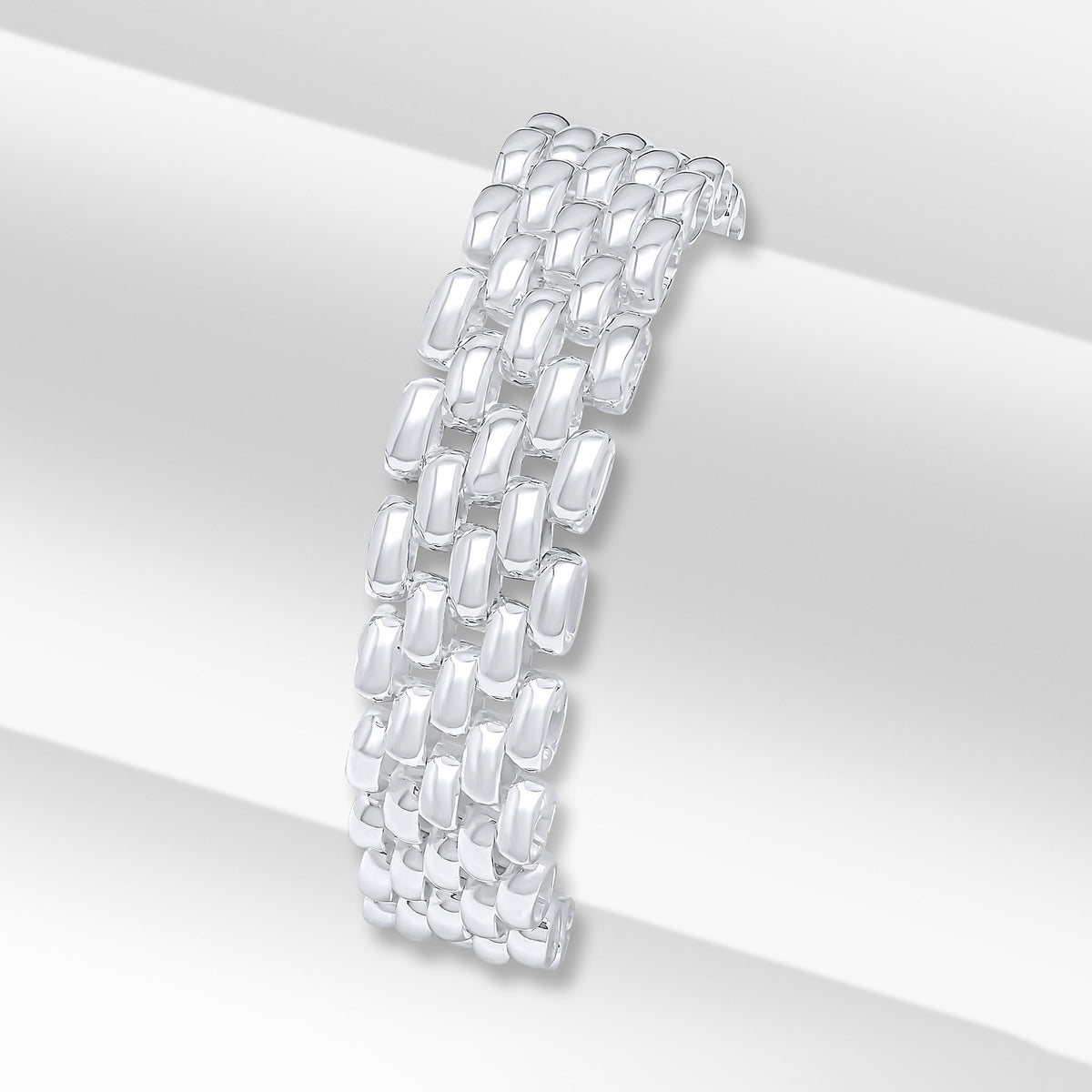 Silver 15mm Brick 5 Row 8" Bolt Ring