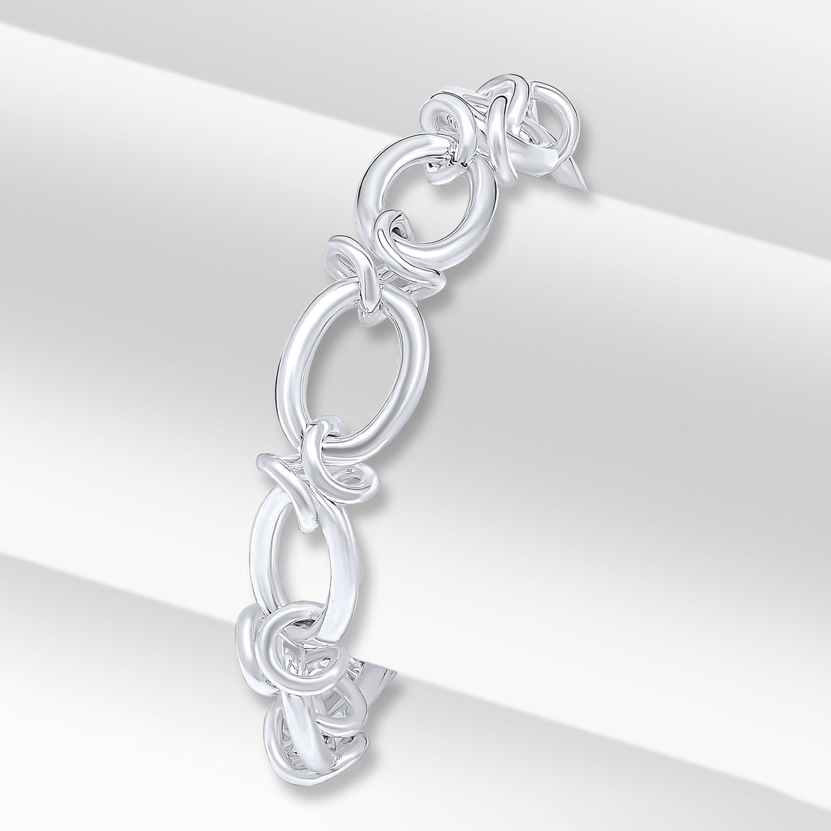 Silver 12mm Oval Knot 8" Bolt Ring