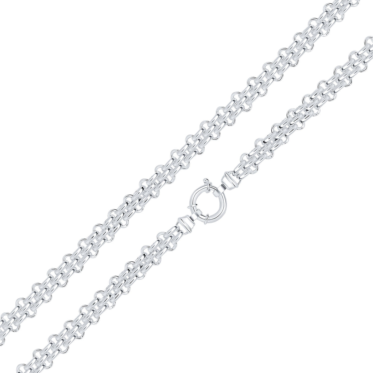 Silver 10mm Brick 8" Bolt Ring