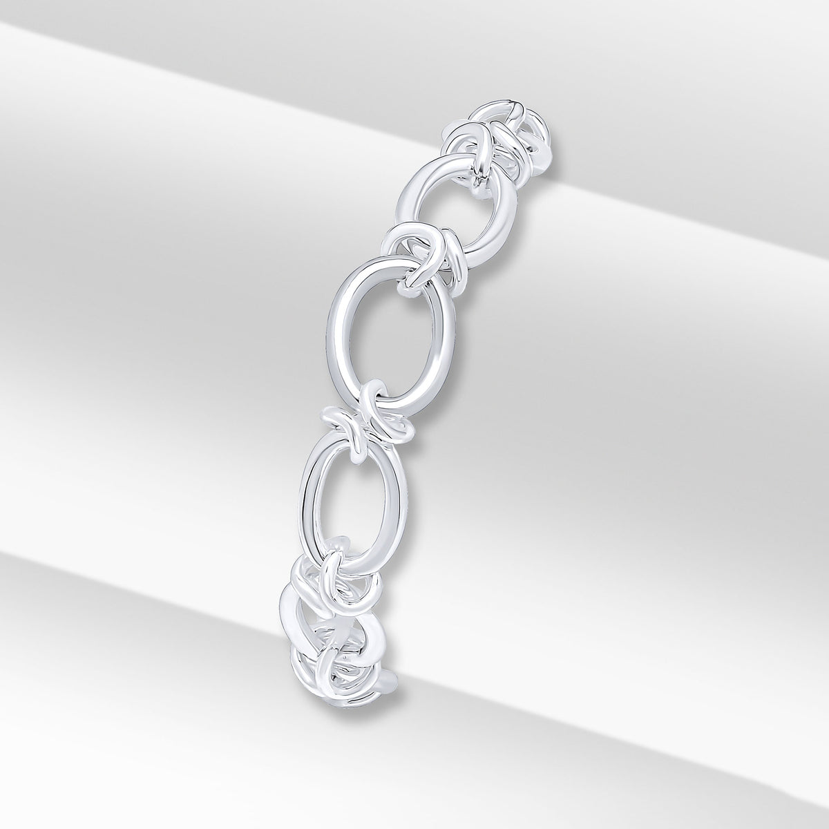 Silver 10mm Oval Knot 8" Bolt Ring