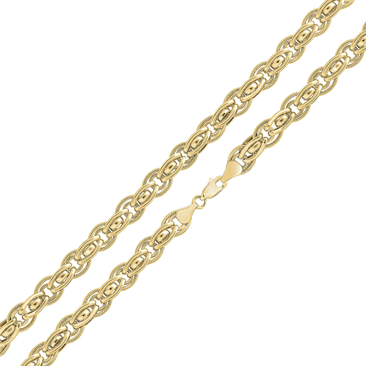 9Y HM 8.5MM OVAL FANCY TEXTURED 8"