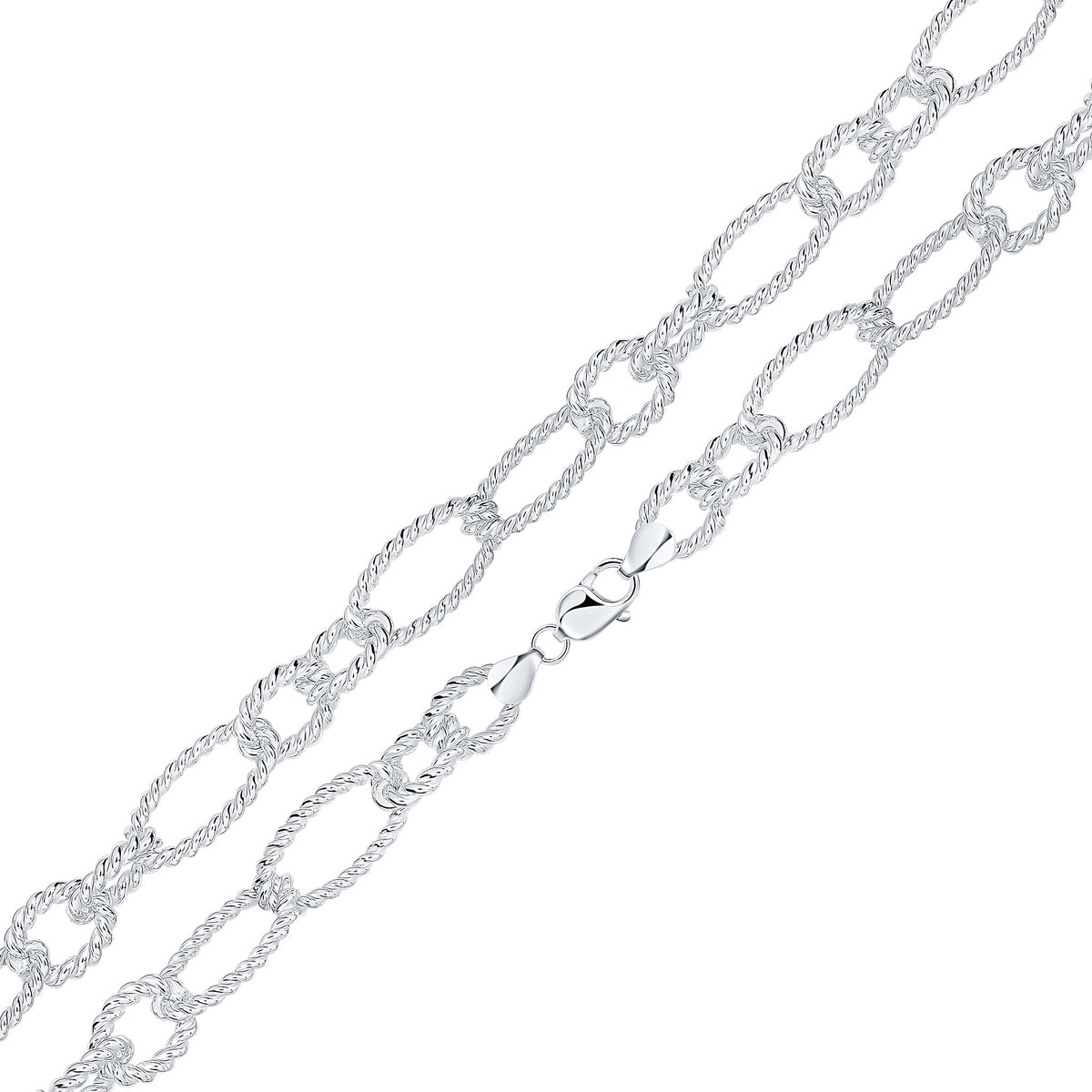 Silver 18mm Fancy Twist 9"