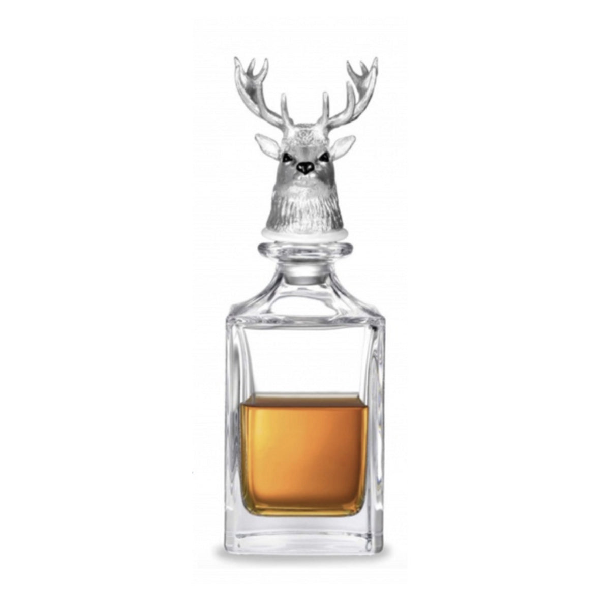 Crystal Stag Head Decanter