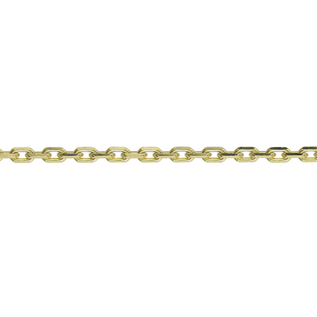 CURTEIS 9ct Yellow 100 Angle Filed Trace Chain 20