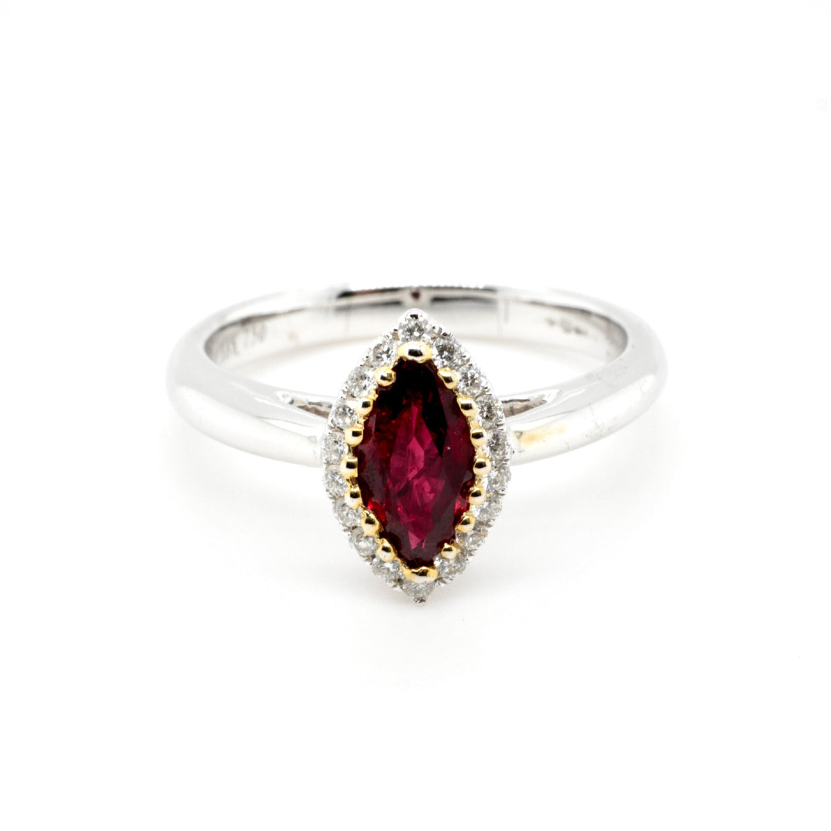 Marquise cut ruby ring