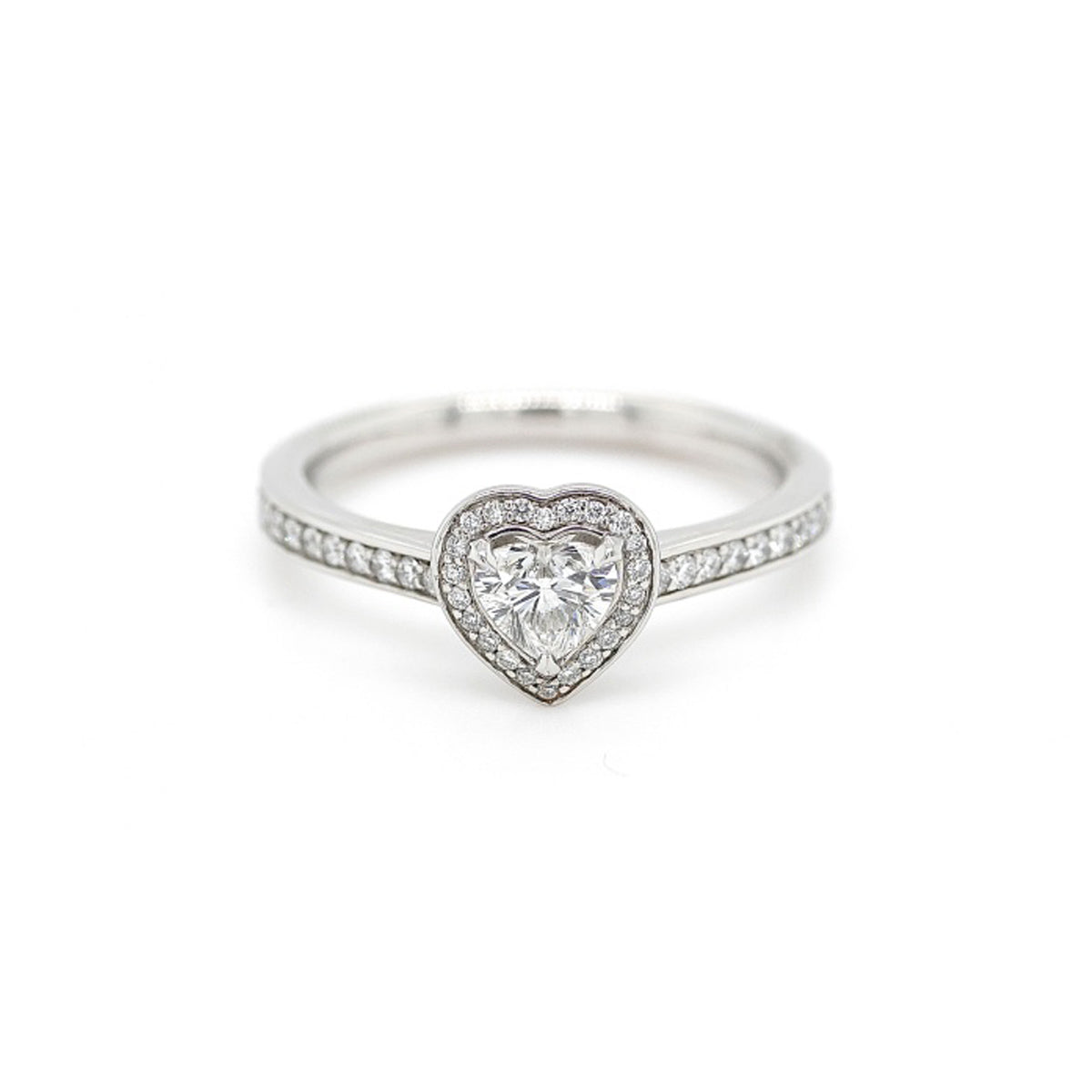 Platinum Heart-Shaped Diamond Ring