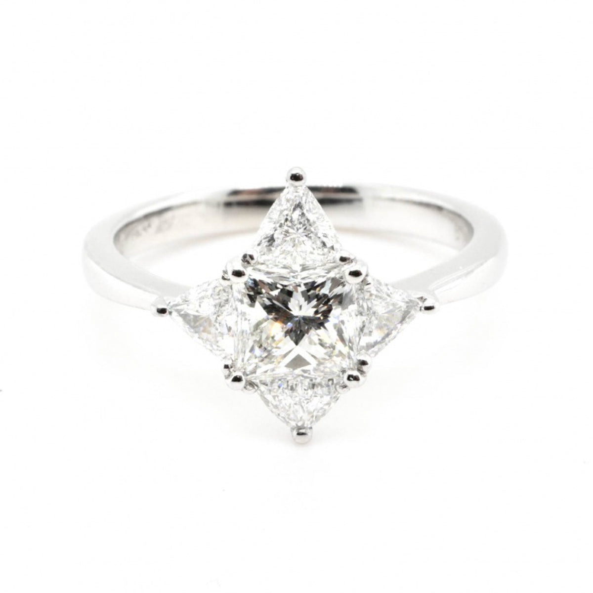 Platinum Star 1.32ct Diamond Ring - Size L 1/2