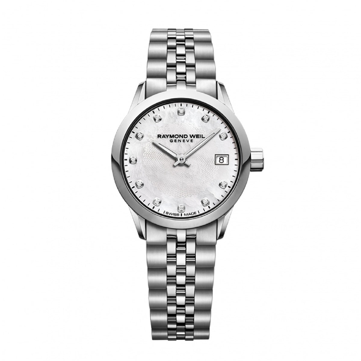 Raymond Weil 'Freelancer' Ladies 26mm Stainless Steel Diamond Watch