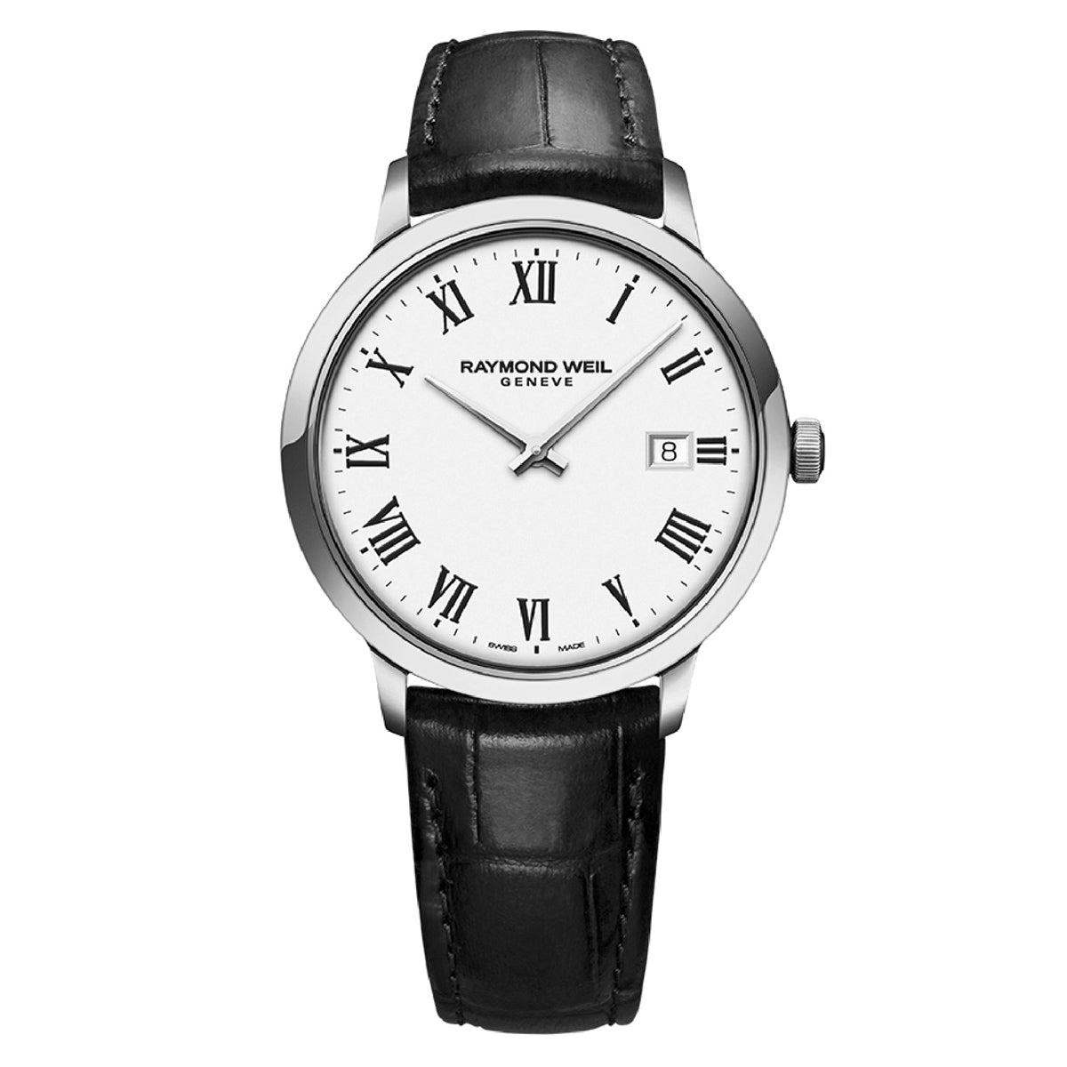Raymond Weil 'Toccata' 39mm Watch with Black Leather Strap