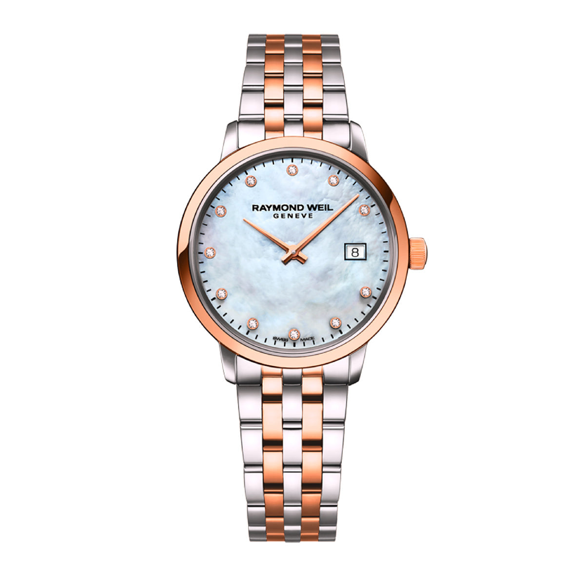 Raymond Weil 'Toccata' Ladies Two-Tone Rose Gold Diamond Watch