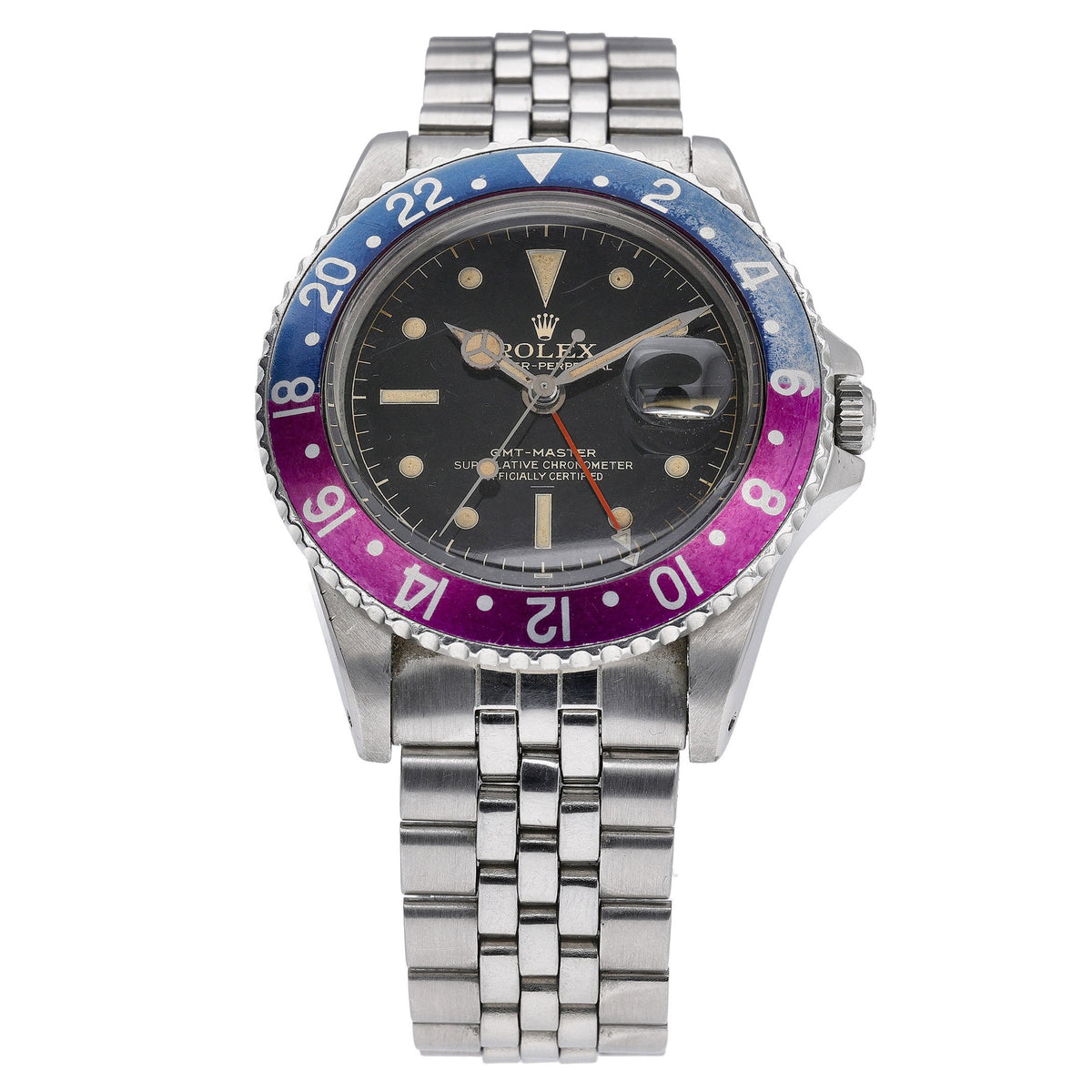 ROLEX GMT-MASTER LONG E, GILT DIAL, POINTED CROWN GUARDS & FUCHSIA BEZEL INSERT - 1675 - Watch - 40mm a620367f-b869-415a-af87-91d876e3ec3b.jpg