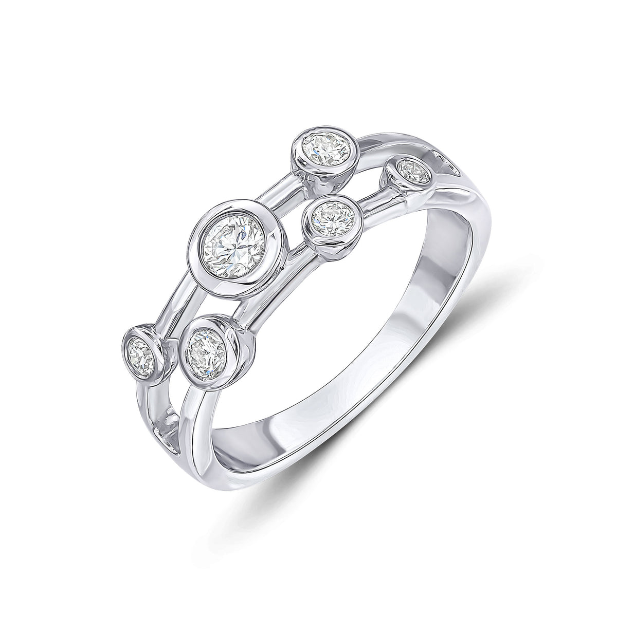 18WG.DIA.BUBBLE RING