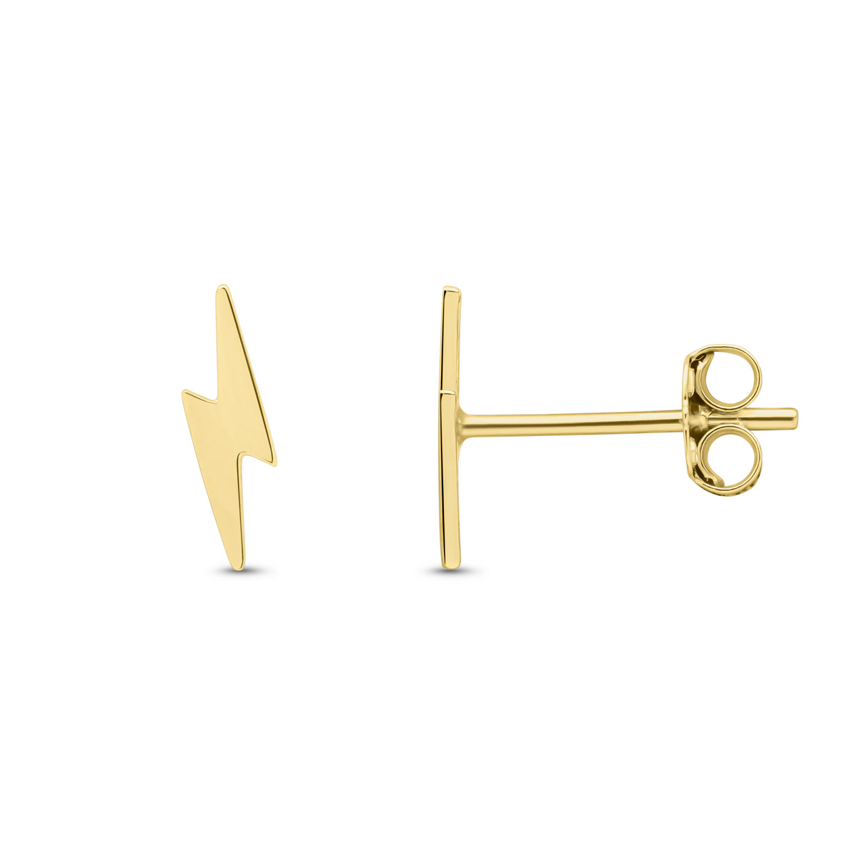 9CT YG POLISHED LIGHTNING STUD EARRINGS