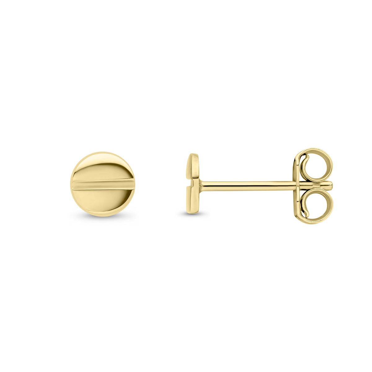9CT YG SCREW HEAD STUD EARRINGS