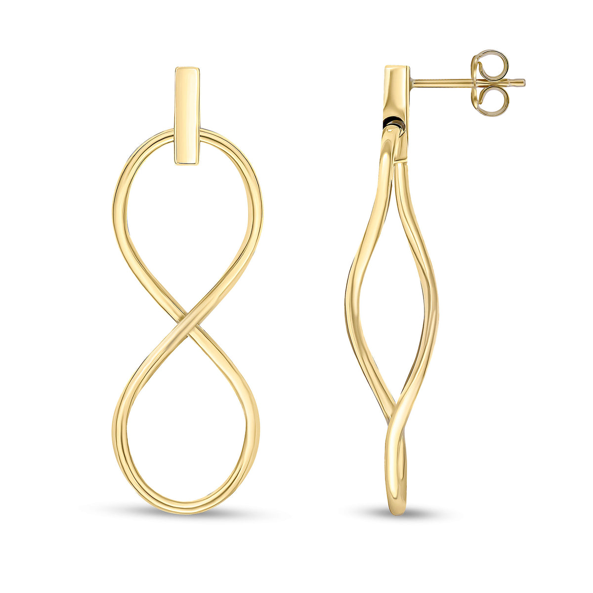 9YG INFINITY DROP EARRING