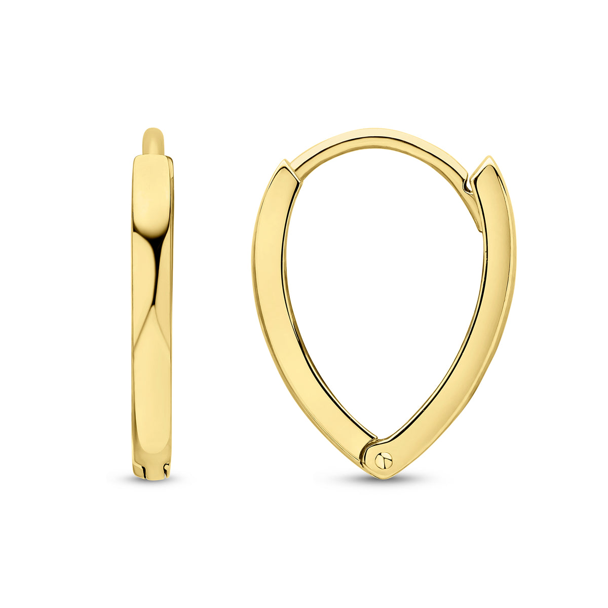 9CT YG POLISHED POINTED HUGGY EARRINGS