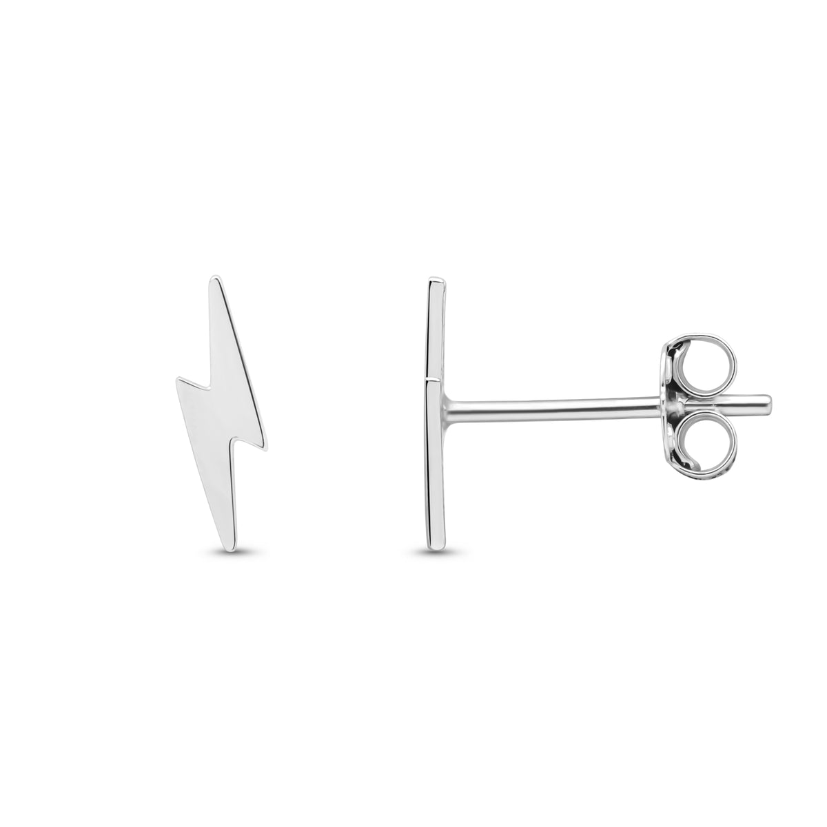 9CT WG POLISHED LIGHTNING STUD EARRINGS