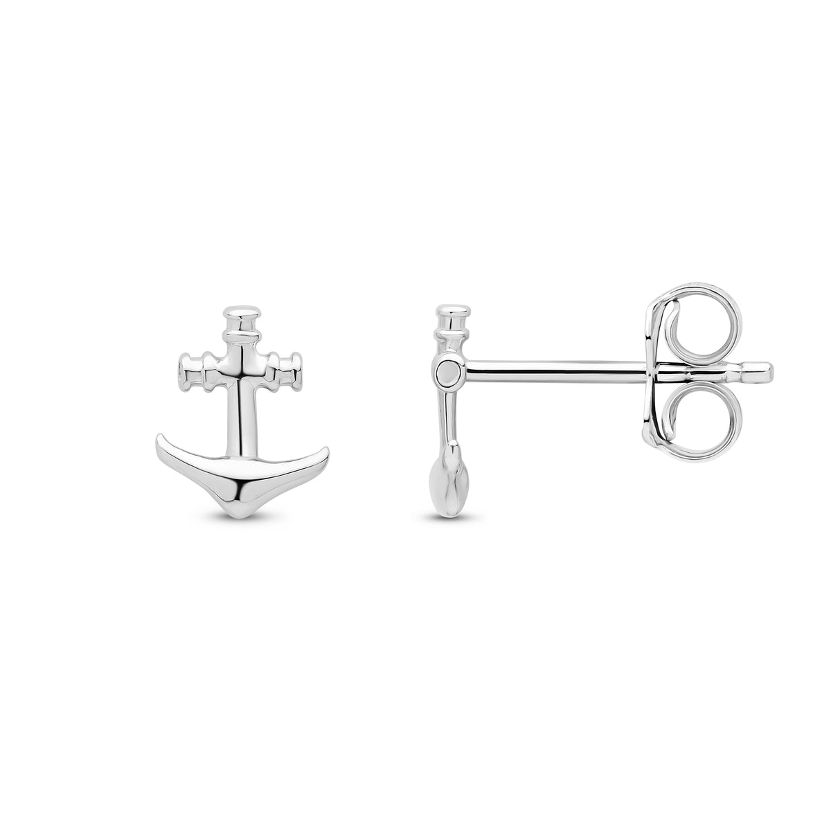 9CT WG ANCHOR STUD EARRINGS