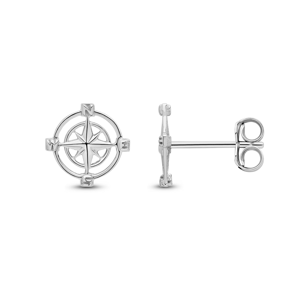 9CT WG NAUTICAL WHEEL STUD EARRINGS