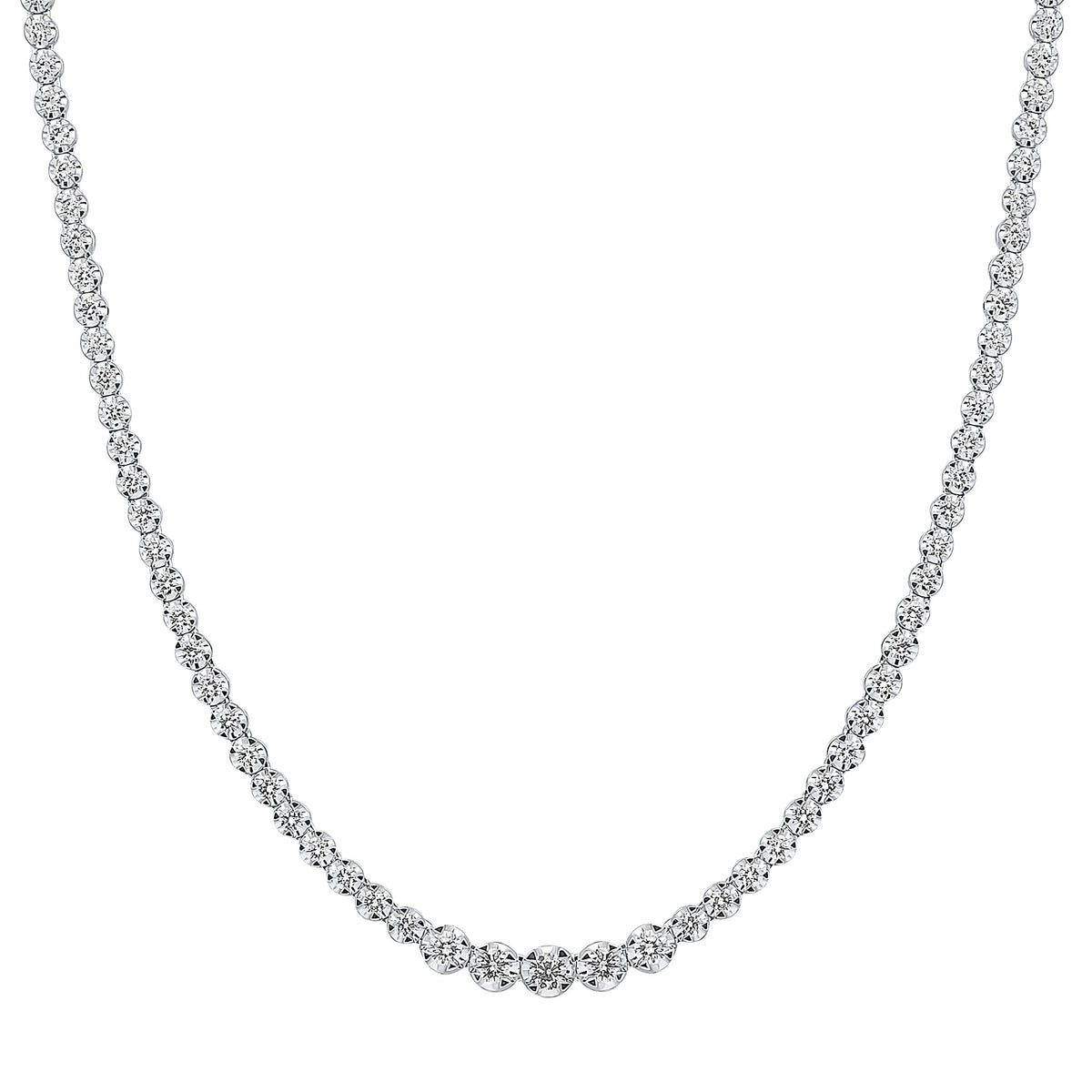 18WG.BC.DIA.LINE NECKLET 5.03ct