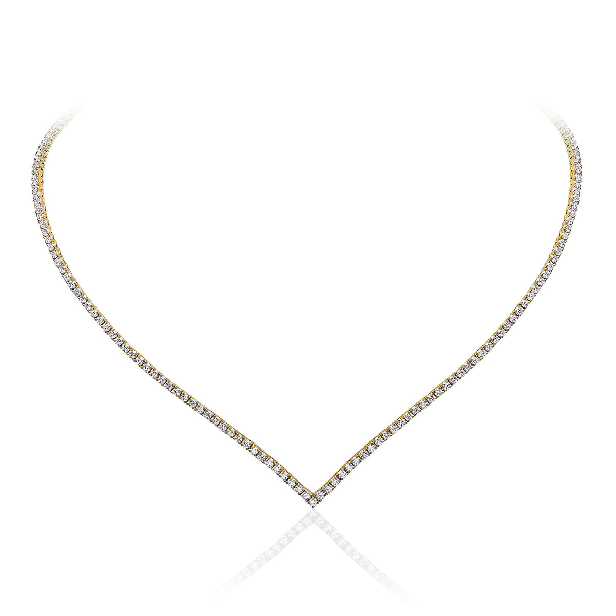 18YG BC DIA 'V' LINE NLET 6.01ct