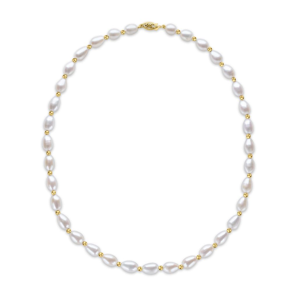 9Y 7mm Rice + Bead White