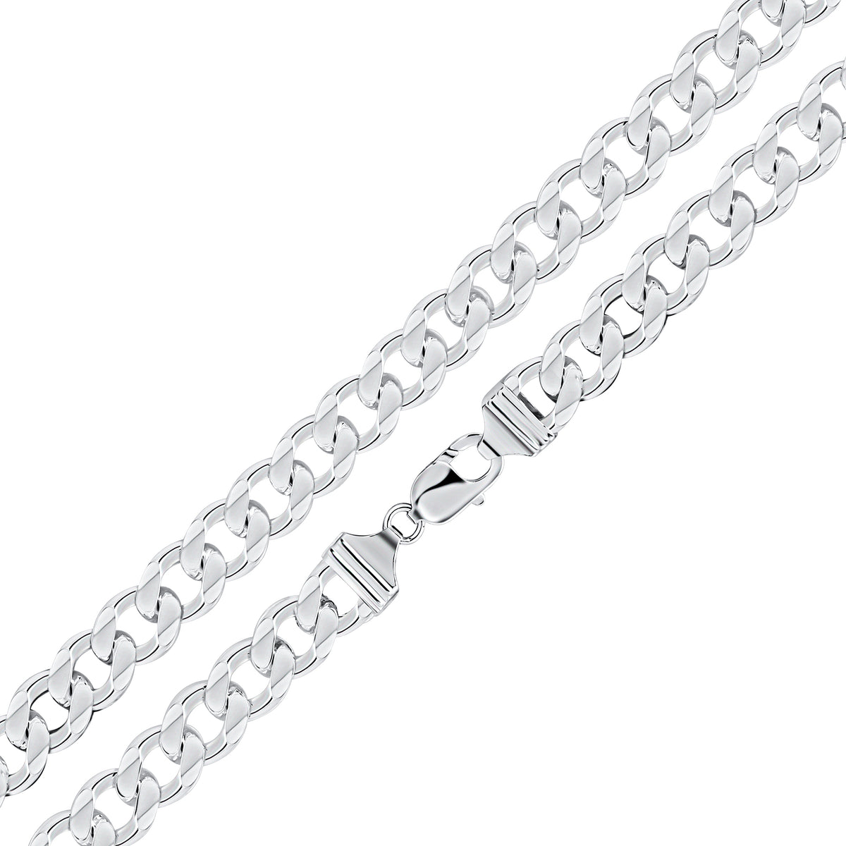 Silver 11mm Curb 22"