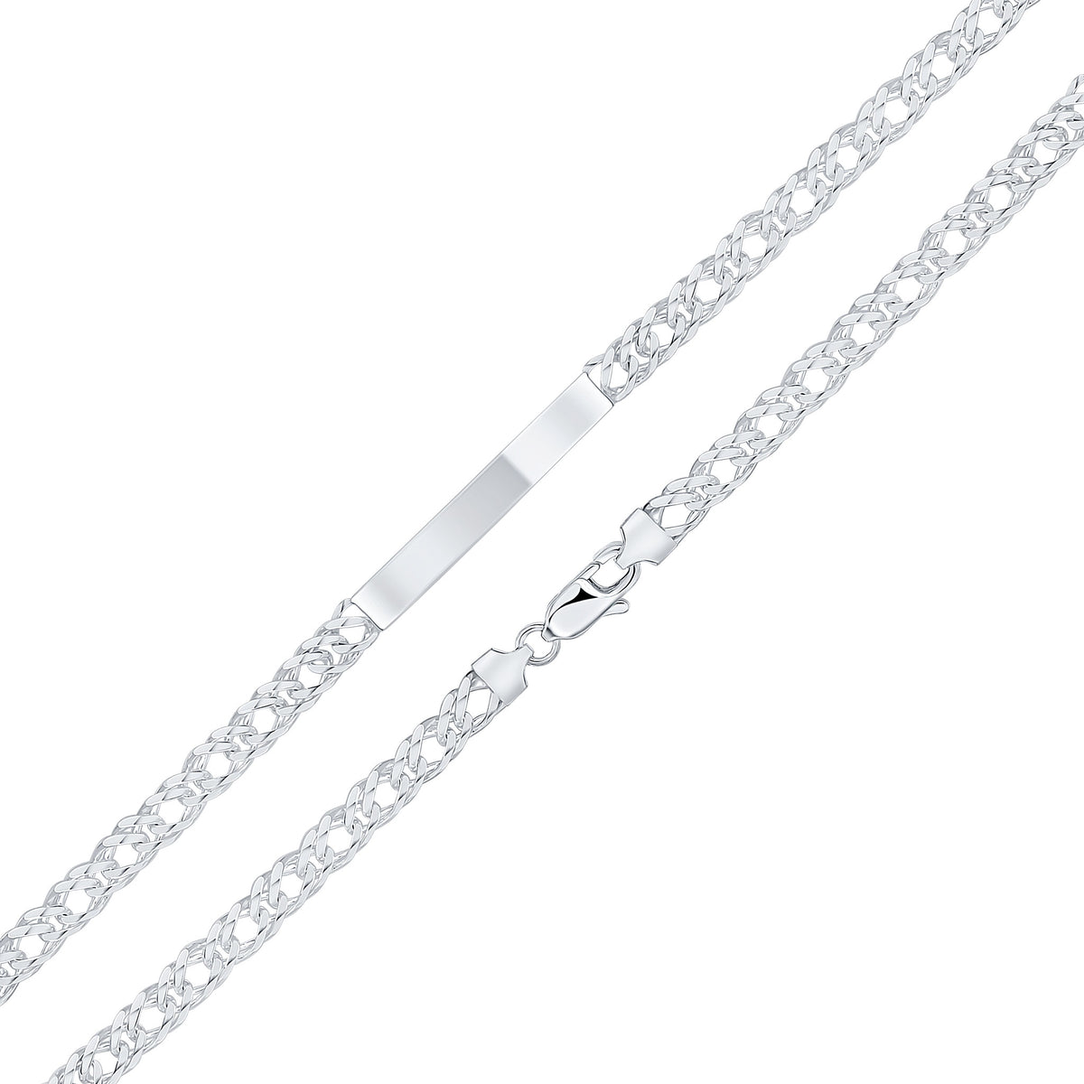 Silver 7mm Double DC Curb ID 40x5 8.5"