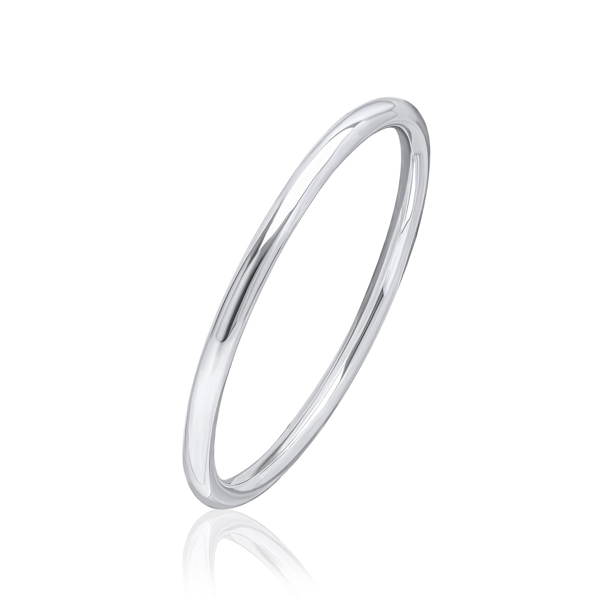 Silver Round Profile 5mm Bangle