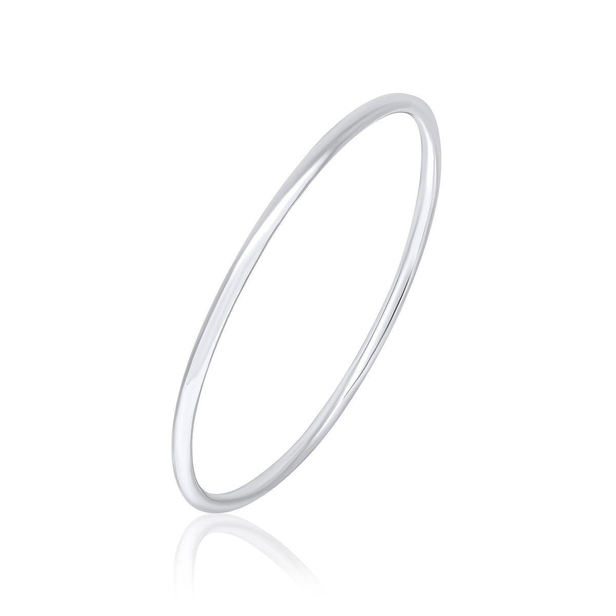 Silver Round Profile Stacker 3mm Bangle