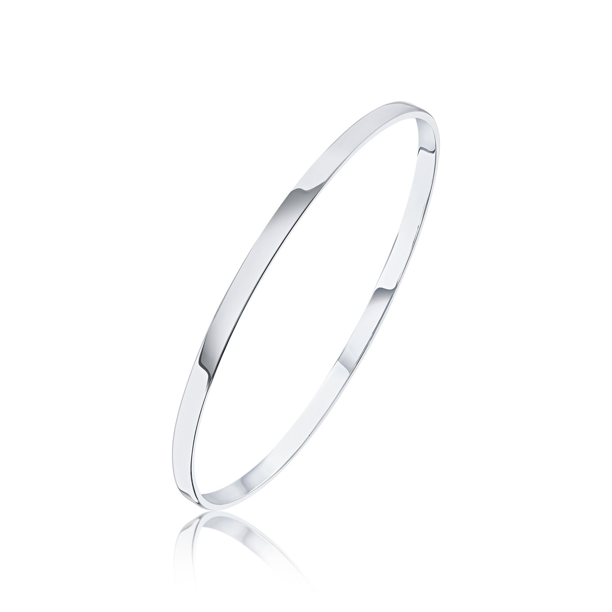 Silver 3.5mm Flat Profile Slave Stacker Bangle