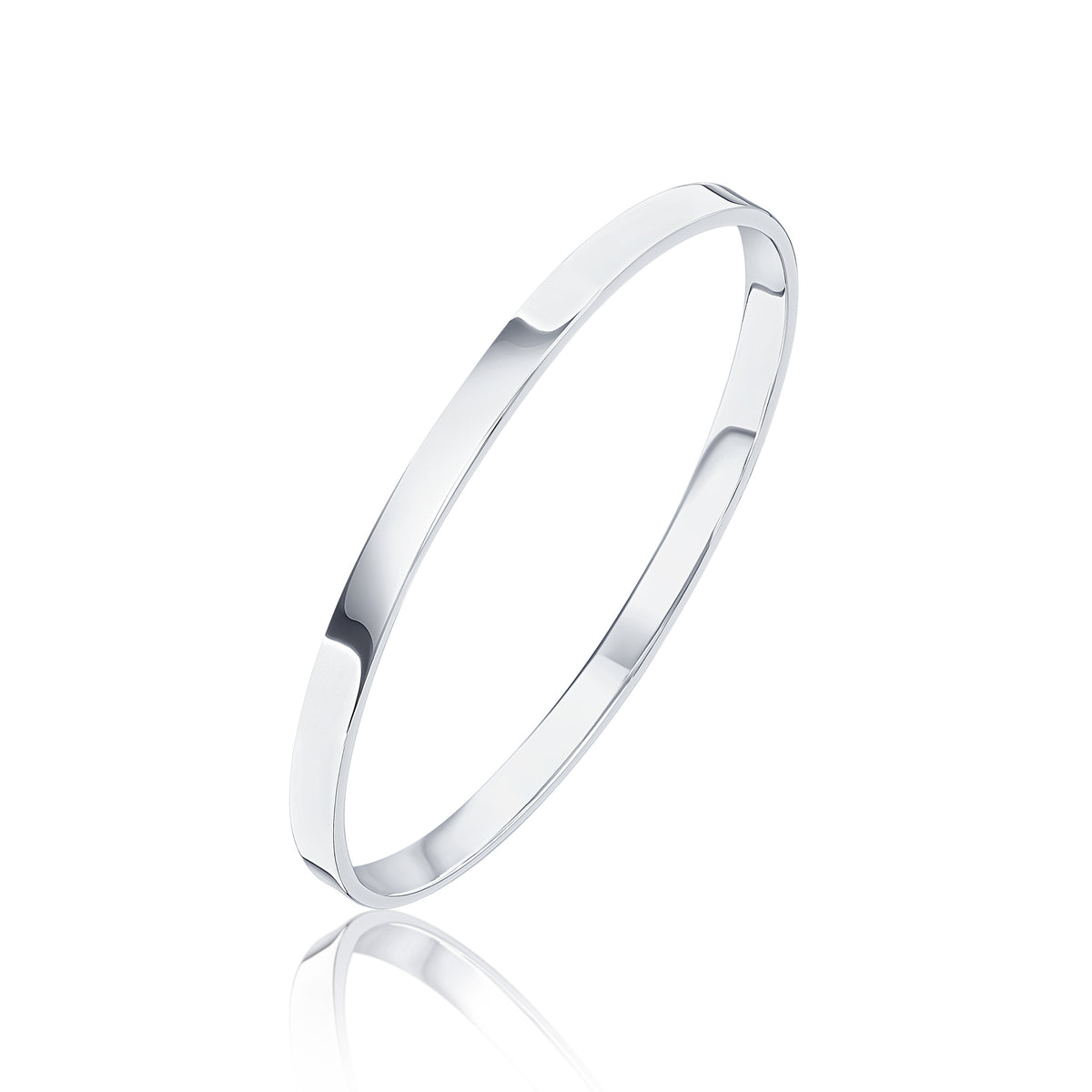 Silver 5mm Flat Profile Slave Bangle