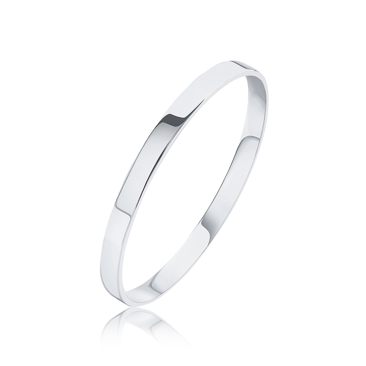 Silver 6mm Flat Profile Slave Bangle