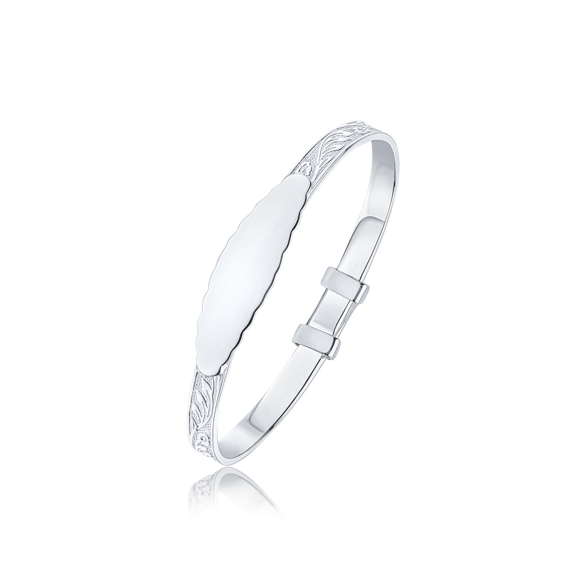 4MM SILV ENG BABY BANGLE