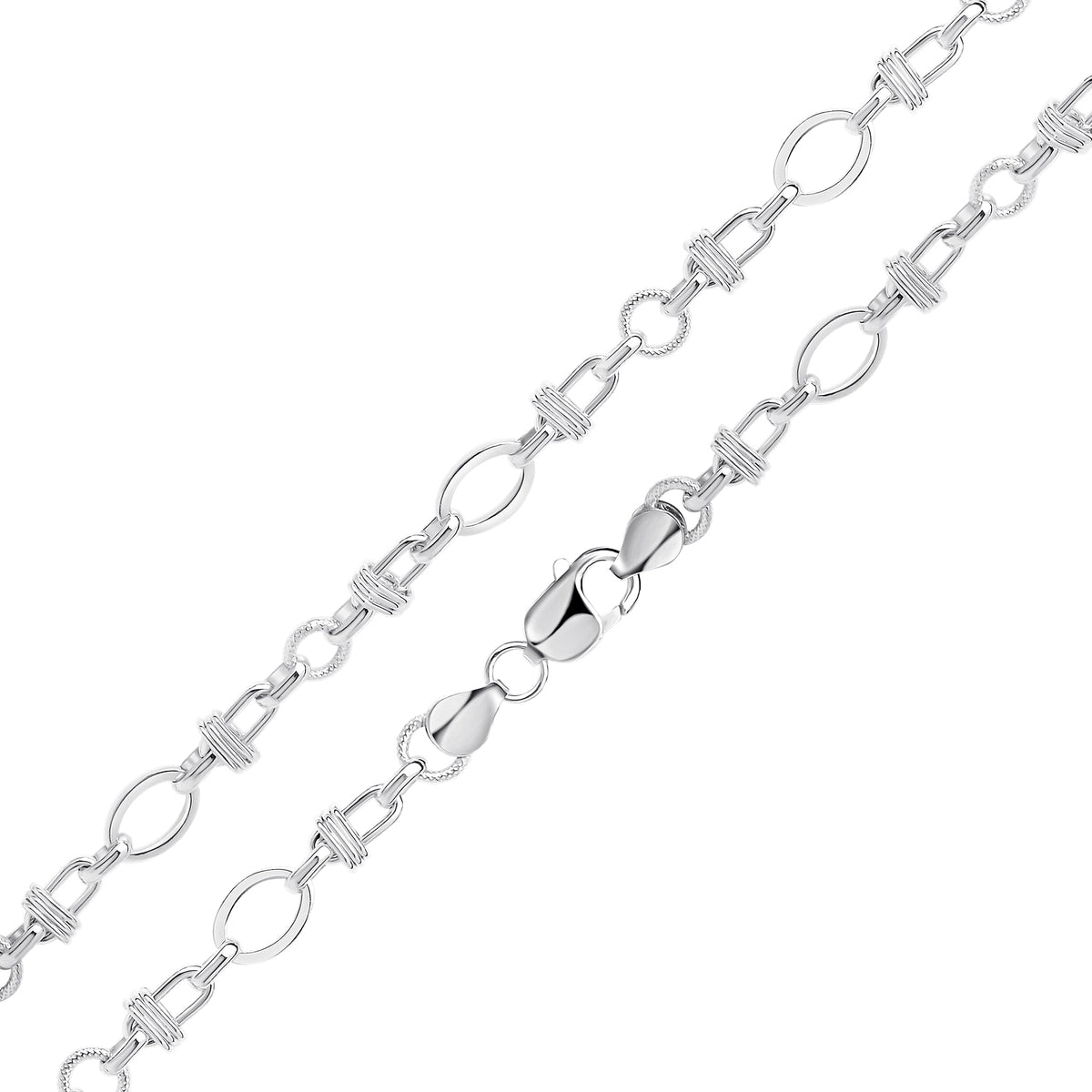 Silver Multi Link Bracelet 7.5"