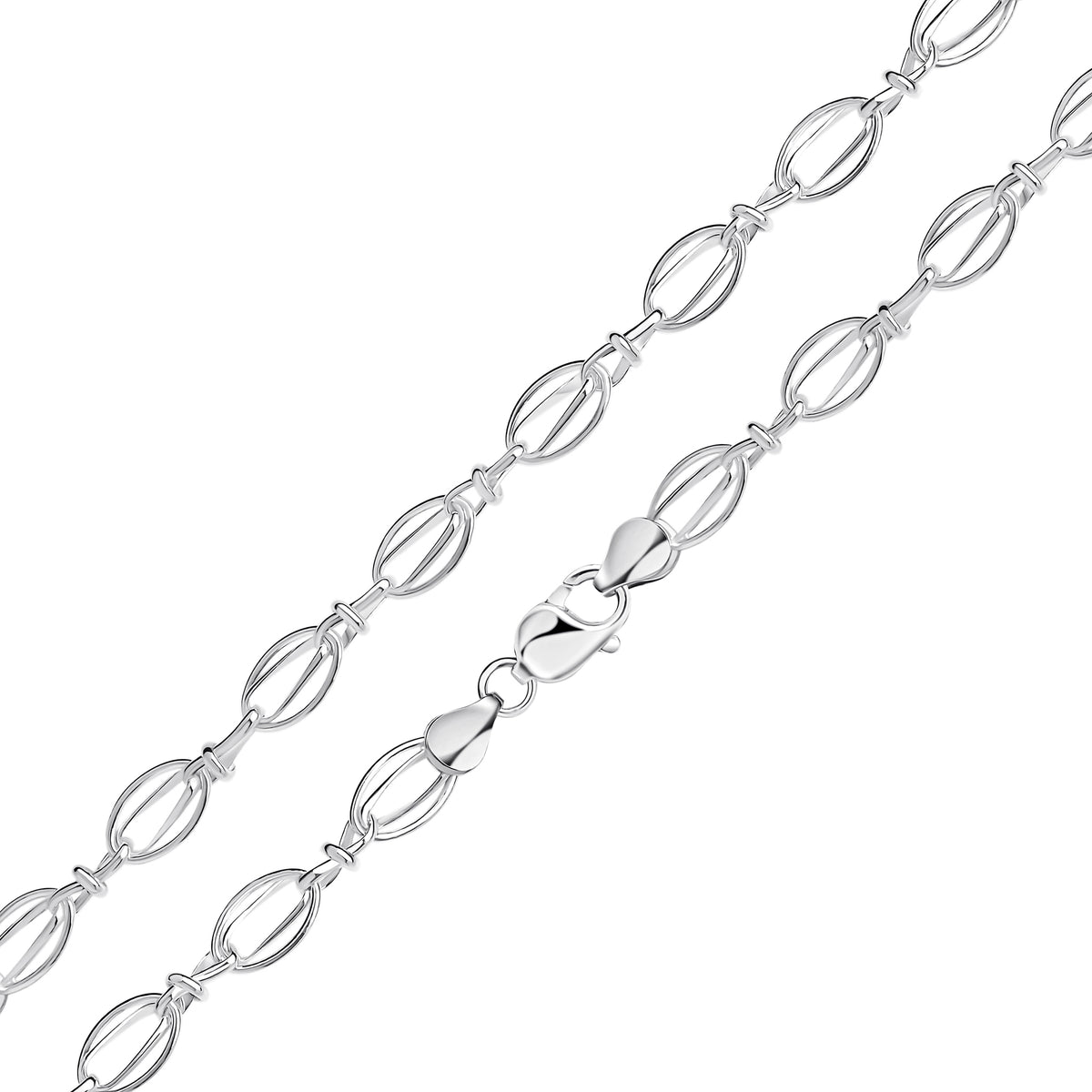Silver Oval Infinity 7.5"