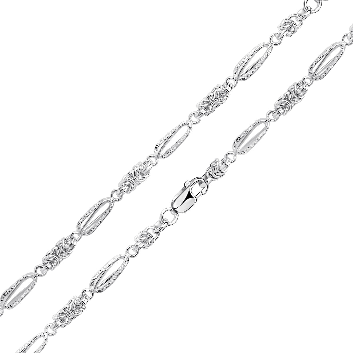 Silver Fancy & Byzantine 7.5"