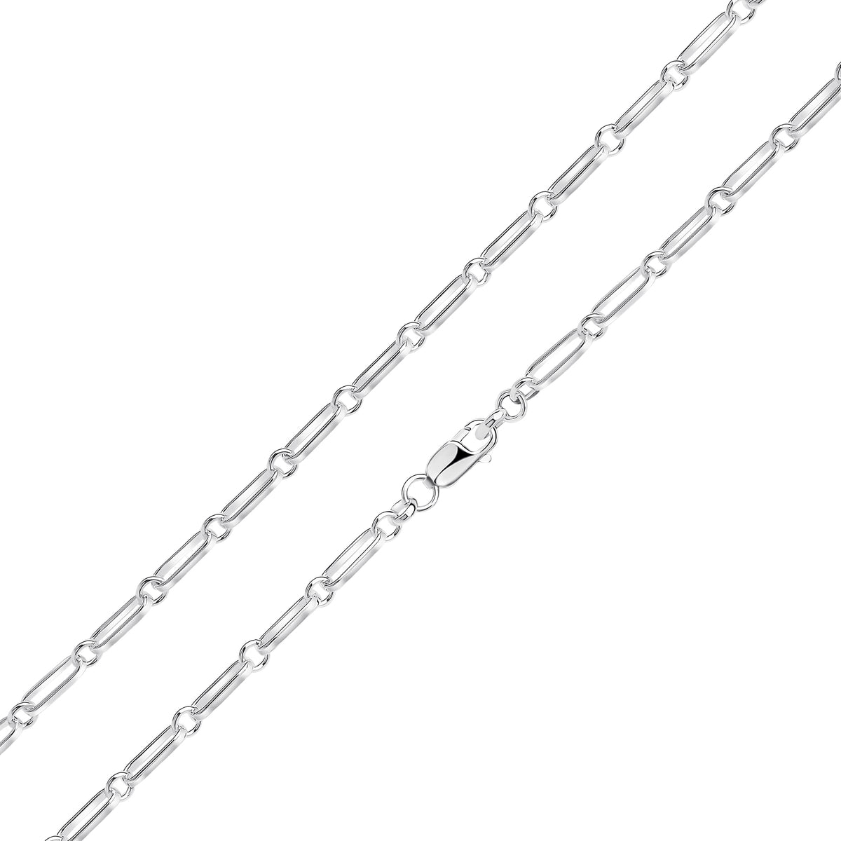 Silver Flat Paperclip articulated 7.5"