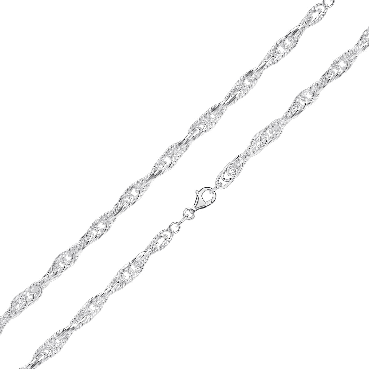 Silver Textured Rope 7.5"