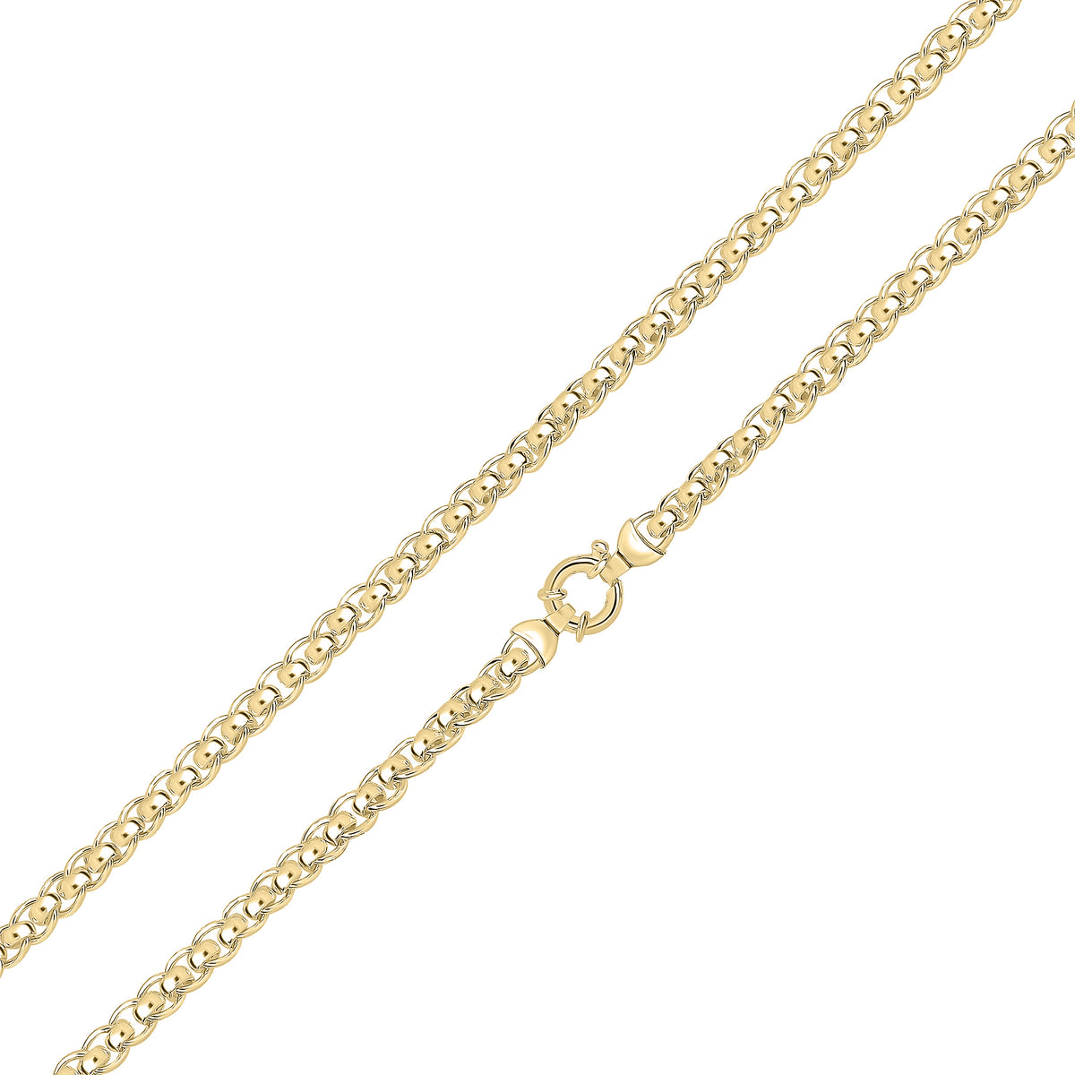18ct Vermeil 6.7mm Rollerball 18" Bolt Ring