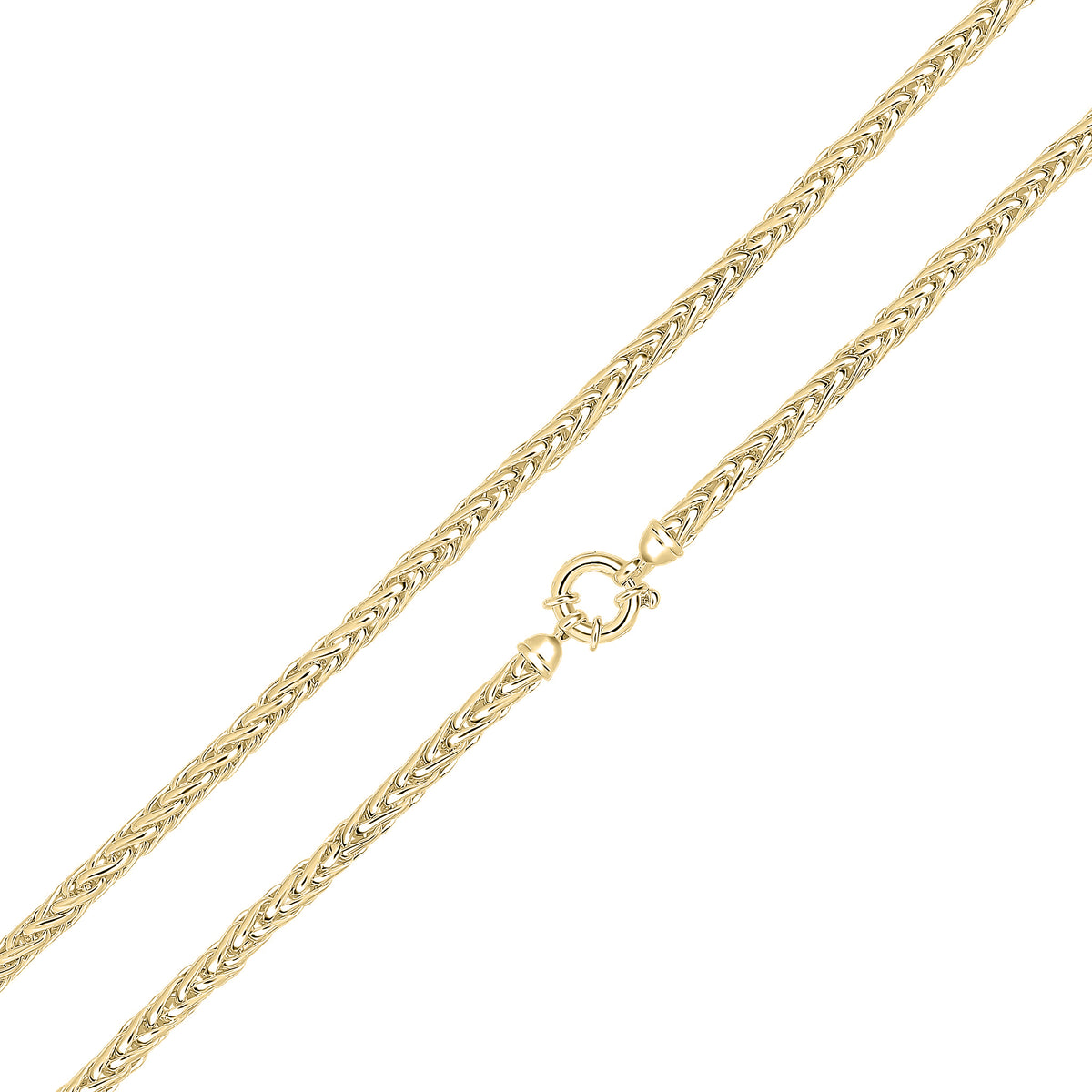 18ct Vermeil 4.9mm Spiga 18" Bolt Ring