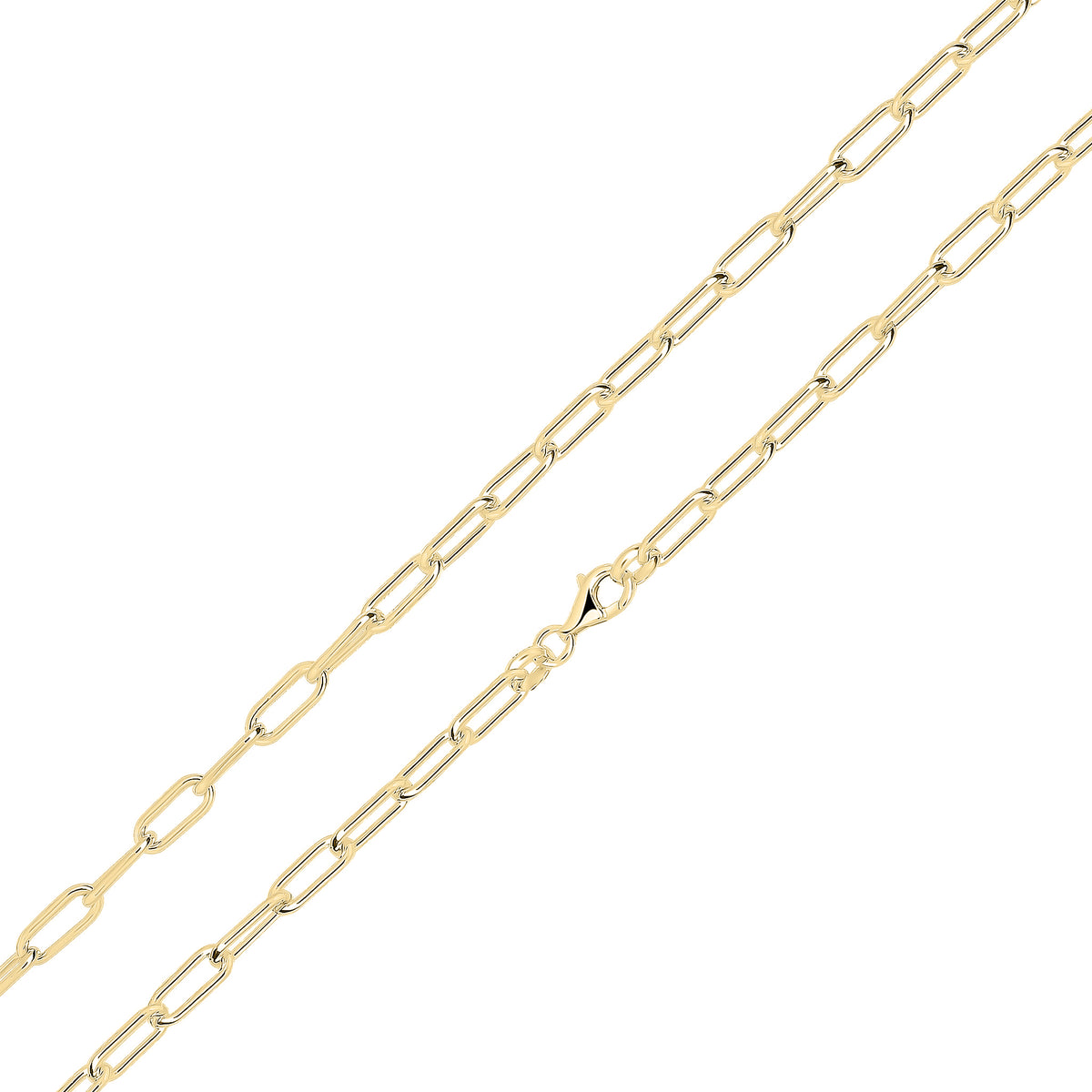 18ct Vermeil 4x12 Paperchain Link 7.5"
