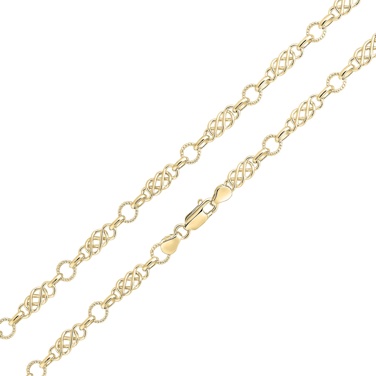 18ct Vermeil 6mm Celtic Twist 7.5"