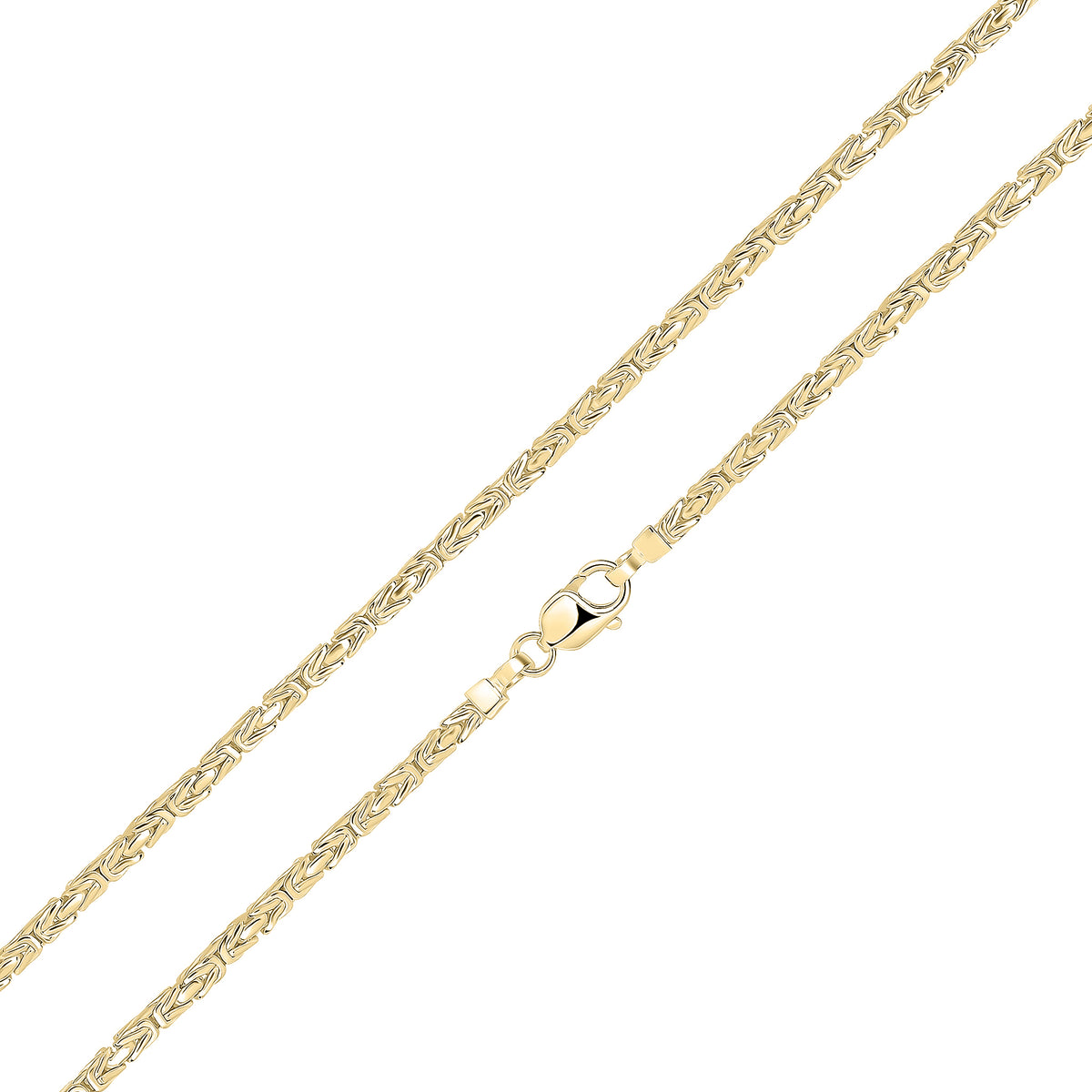 18ct Vermeil 4mm Square Byzantine 18"