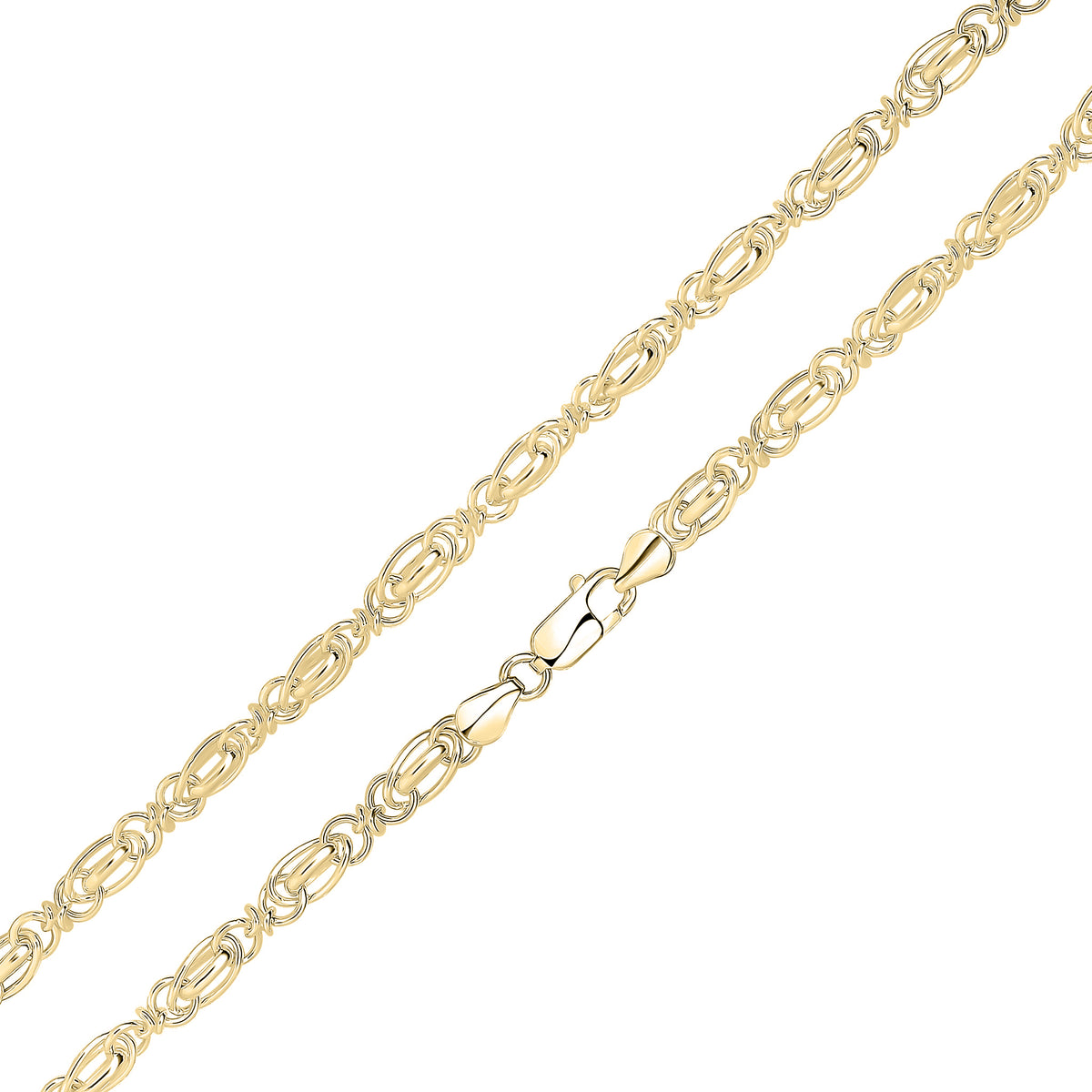 18ct Vermeil 7mm Knot Twist 7.5"