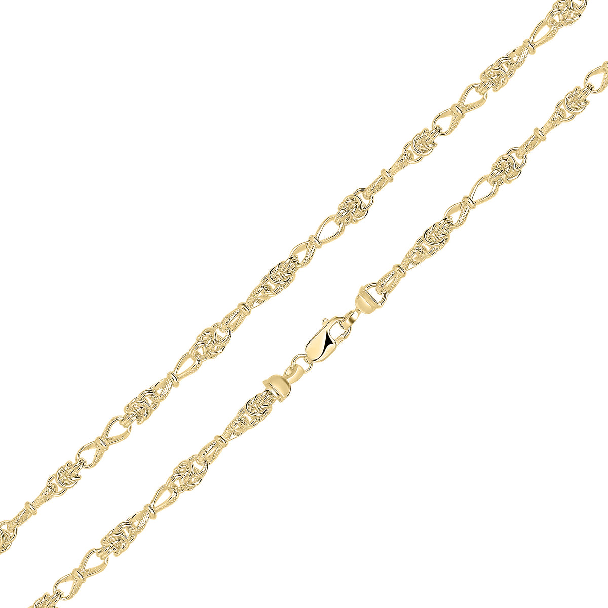 18ct Vermeil 5.3mm Byzantine Twist 7.5"