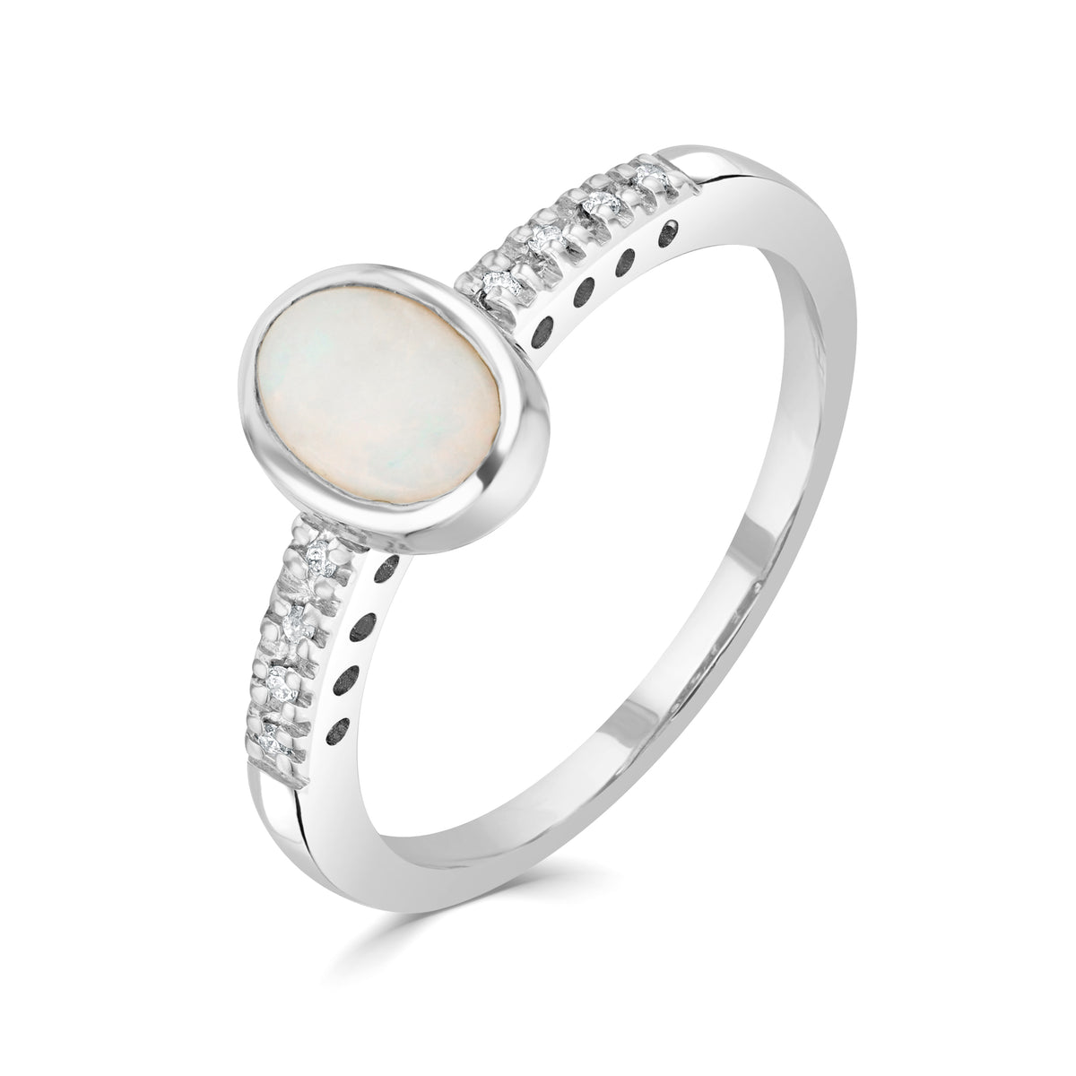 9WG OVAL OPAL&DIA S/S RG